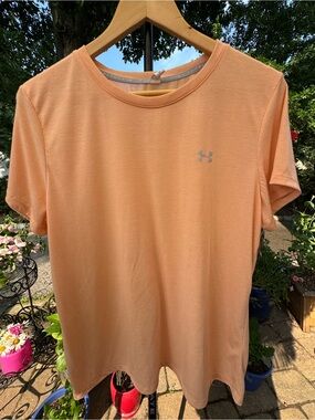Under Armour Threadborne Tee — Peach Apricot Orange XL